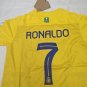 NEW Cristiano Ronaldo CR7 Al Nassr Yellow Soccer Jersey