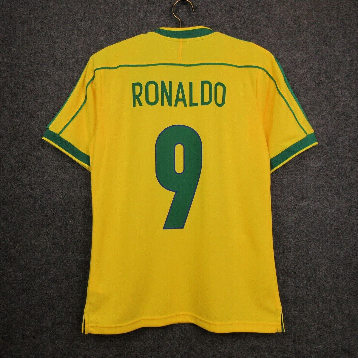 Ronaldo Brazil 1998 Retro Jersey Home Soccer Retro Jersey Basil