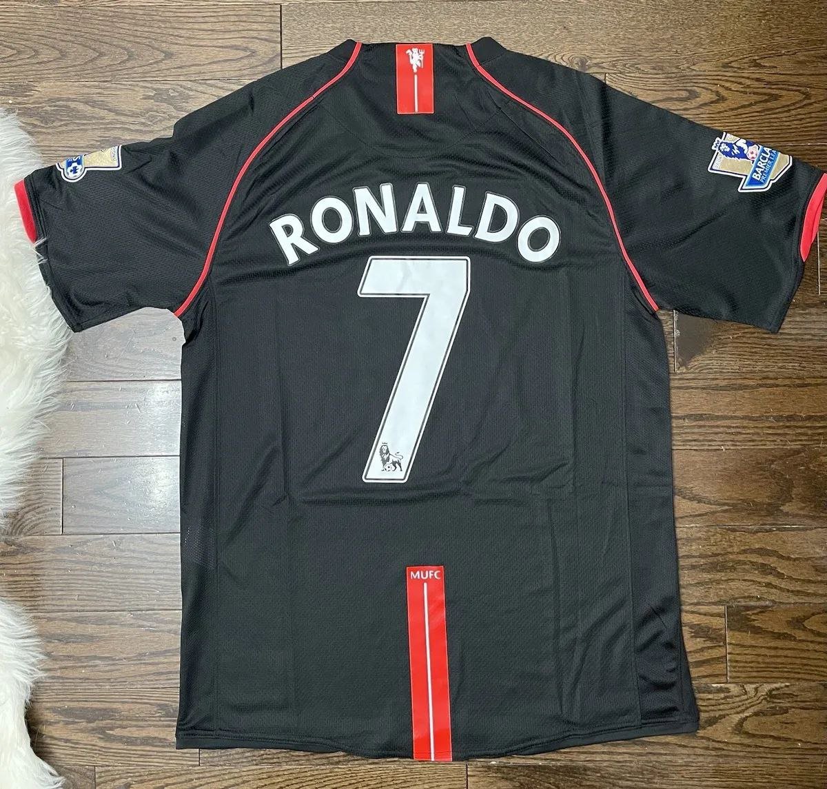 Ronaldo Manchester United 2008 Retro Jersey Away Soccer Retro Jersey M-U_1