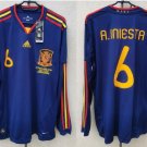Spain 2010 Retro Jersey A.INIESTA 6 Home New Soccer Jersey