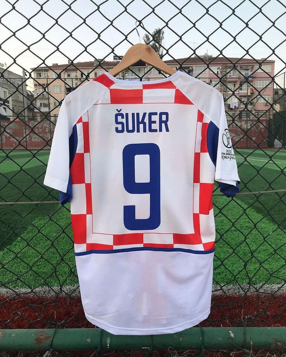 Suker Croatia 2002 Retro Jersey Home Soccer Retro Jersey