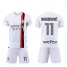 AC Milan 23 24 IBRAHIMOVIC 11 Jersey Kids Away Children Soccer Shirt youth Jersey Kit