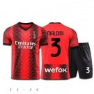 AC Milan 23 24 MALDINI 3 Jersey Kids Home Children Soccer Shirt youth Jersey Kit