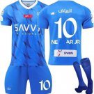 AL Hilal Jersey Kids 23 24 Home Neymar JR Soccer Shirt Kids Jersey AL Hilal_1