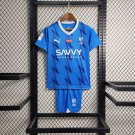 AL Hilal Jersey Kids 23 24 Home Neymar JR Soccer Shirt Kids Jersey AL Hilal_2
