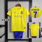AL Nassr Jersey Ronaldo Kids 23 24 Home Soccer Shirt Kids Jersey