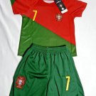 Portugal 2022 Ronaldo Kids Home Soccer Shirt Kids_1