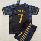 Real Madrid VINI JR 7 Kids Away 23 24 Soccer Shirt Kids Jersey_2