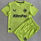 Wolves 23 24 Jersey Goalkeeper Kids Children Soccer Shirt youth Jersey Kit Wolves