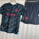 Youth Haaland #9 Manchester City h Kids JerseyShorts Third Lightning