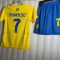 Youth Ronaldo #7 Al Nassr  Kids Jersey Shorts Yellow home