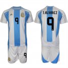 Argentina #9 Gabriel Batistuta White Blue 2024-25 Home Soccer Jersey Suit
