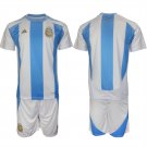 Argentina Blank White Blue 2024-25 Home SoccerJersey Suit