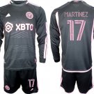 Inter Miami CF #17 Martínez 2023-24 Black Away Soccer Jersey Suit