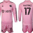 Inter Miami CF #17 Martínez 2023-24 Pink Home Soccer Jersey Suit