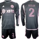 Inter Miami CF #2 Yedlyn 2023-24 Black Away Soccer Jersey Suit