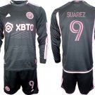 Inter Miami CF #9 Luis Suárez 2023-24 Black Away Soccer Jersey Suit