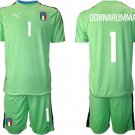 Italy #1 Donnarumma Green Goalkeeper Soccer Jersey Suit