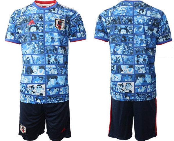Japan Blank Blue Home Soccer Jersey Suit
