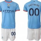 Manchester City Custom Sky Blue 2022-23 Home Jersey Suit