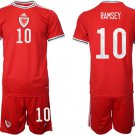 Wales #10 Ramsey Red Home Soccer Jersey Suit
