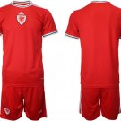 Wales Blank Red Home Soccer Jersey Suit