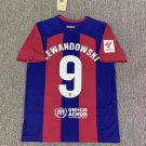 Men’s Barcelona #9 Robert Lewandowski 2023-24 Soccer Home jerseys