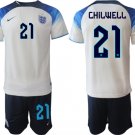 Men’s England #21 Chilwell White Home Soccer Jersey Suit