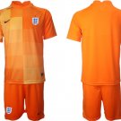 Men’s England Blank Orange Goalkeeper Soccer Jersey Suit