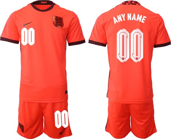 Men&acirc;��s England Custom Orange Away Soccer Jersey Suit