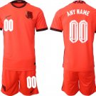 Men’s England Custom Orange Away Soccer Jersey Suit