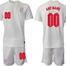 Men’s England Custom White Home Soccer Jersey Suit