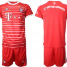 Men’s FC Bayern München Blank 22 23 Red Home Soccer Jersey Suit