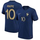 Men’s France #10 Mbappé Navy Home Soccer Jersey
