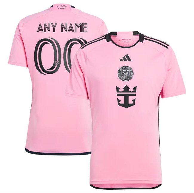 Men&acirc;��s Inter Miami CF Custom Pink 2024-25 Home Soccer Jersey