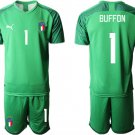 Men’s Italy #1 Buffon Green Goalkeeper Soccer Jersey Suit 1
