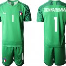 Men’s Italy #1 Donnarumma Green Goalkeeper Soccer Jersey Suit 1