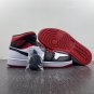 Air Jordan 1 Mid &acirc;��Black Toe&acirc;�� WhiteBlack-Gym Red