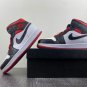 Air Jordan 1 Mid &acirc;��Black Toe&acirc;�� WhiteBlack-Gym Red