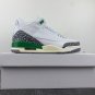 Air Jordan 3 White Varsity Red Lucky Green Cement Grey