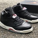 Air Jordan 5 Black Muslin Fire Red