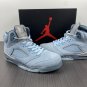 Air Jordan 5 Bluebird Photo Blue Grey Metallic Silver White