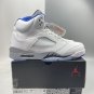 Air Jordan 5 Retro White Stealth Black Hyper Royal