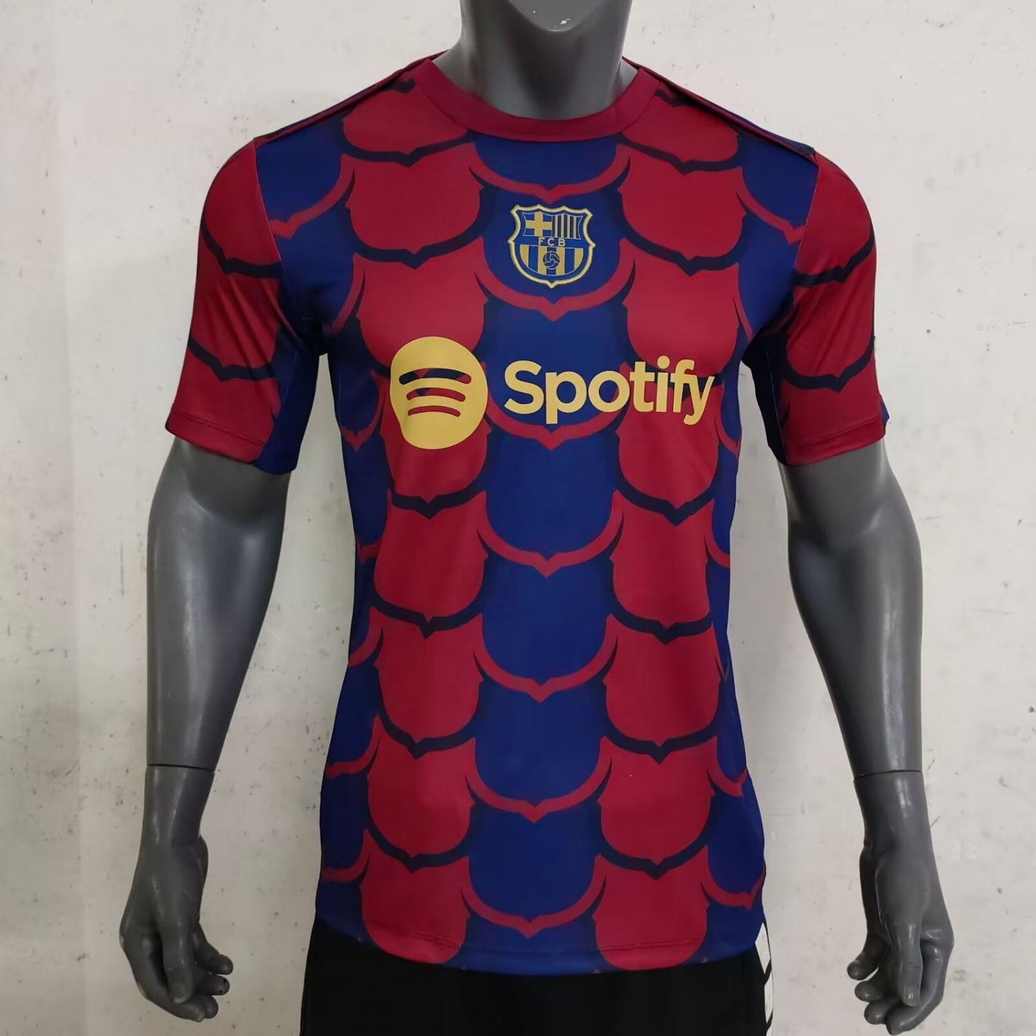Men's Barcelona red and blue training jersey football jersey 24-25