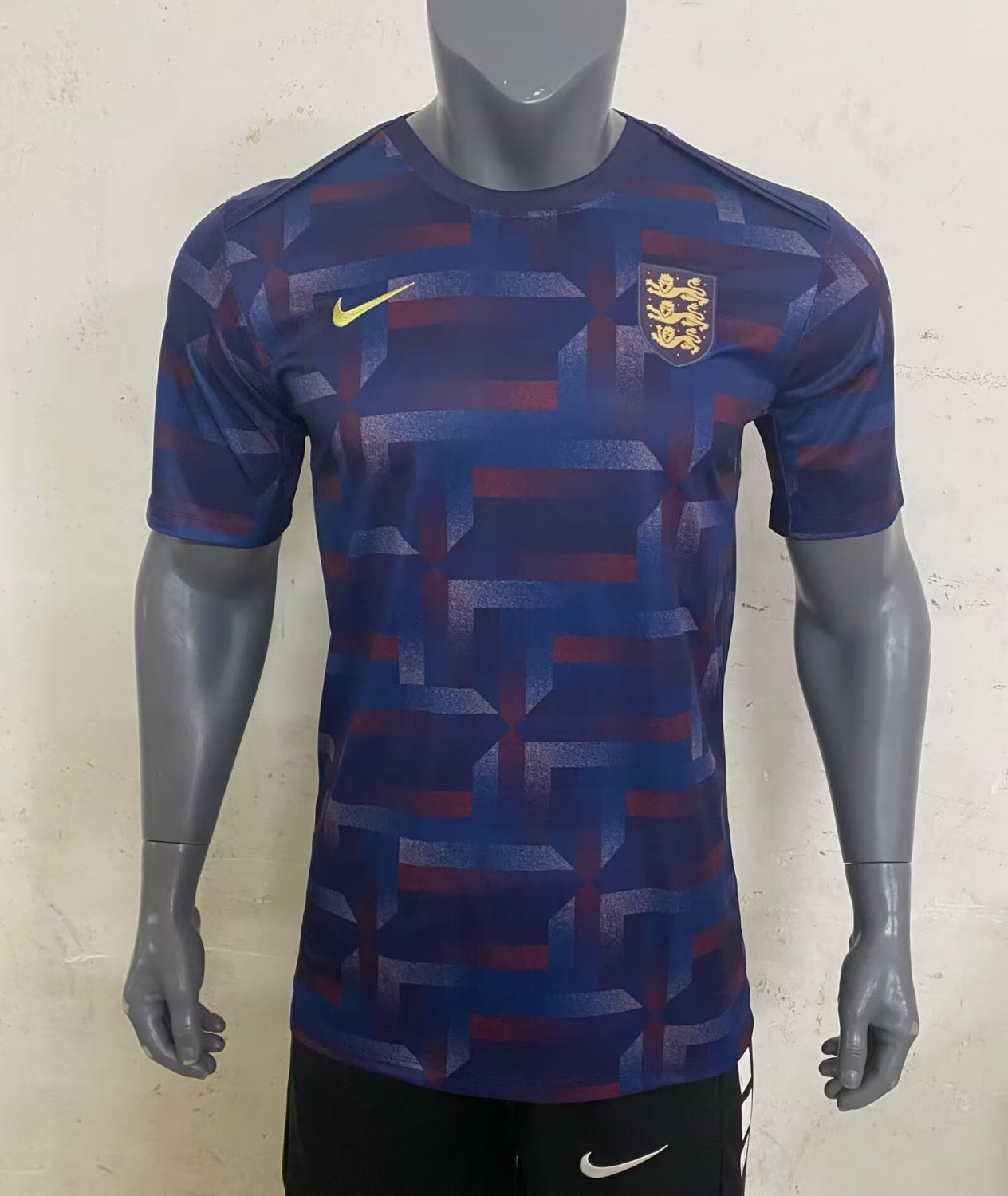 Men's England Navy training uniform Soccer Jersey 2024-25