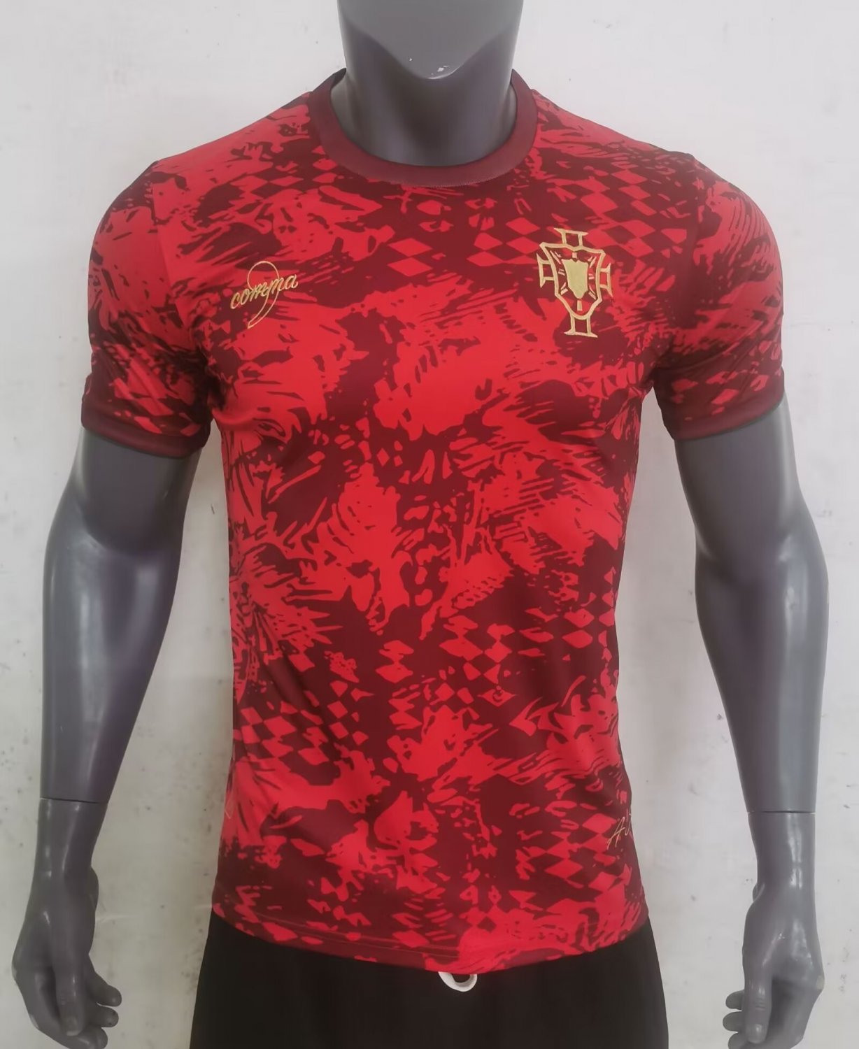 Men's Portuguese red training jersey football jersey 24-25