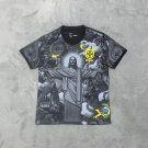 Men's Brazilian Jesus Goddess Edition Black Football Jacket 24-25