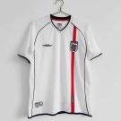 Retro 01-03 England white soccer jersey