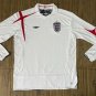 Retro 06 England white long sleeves soccer jersey