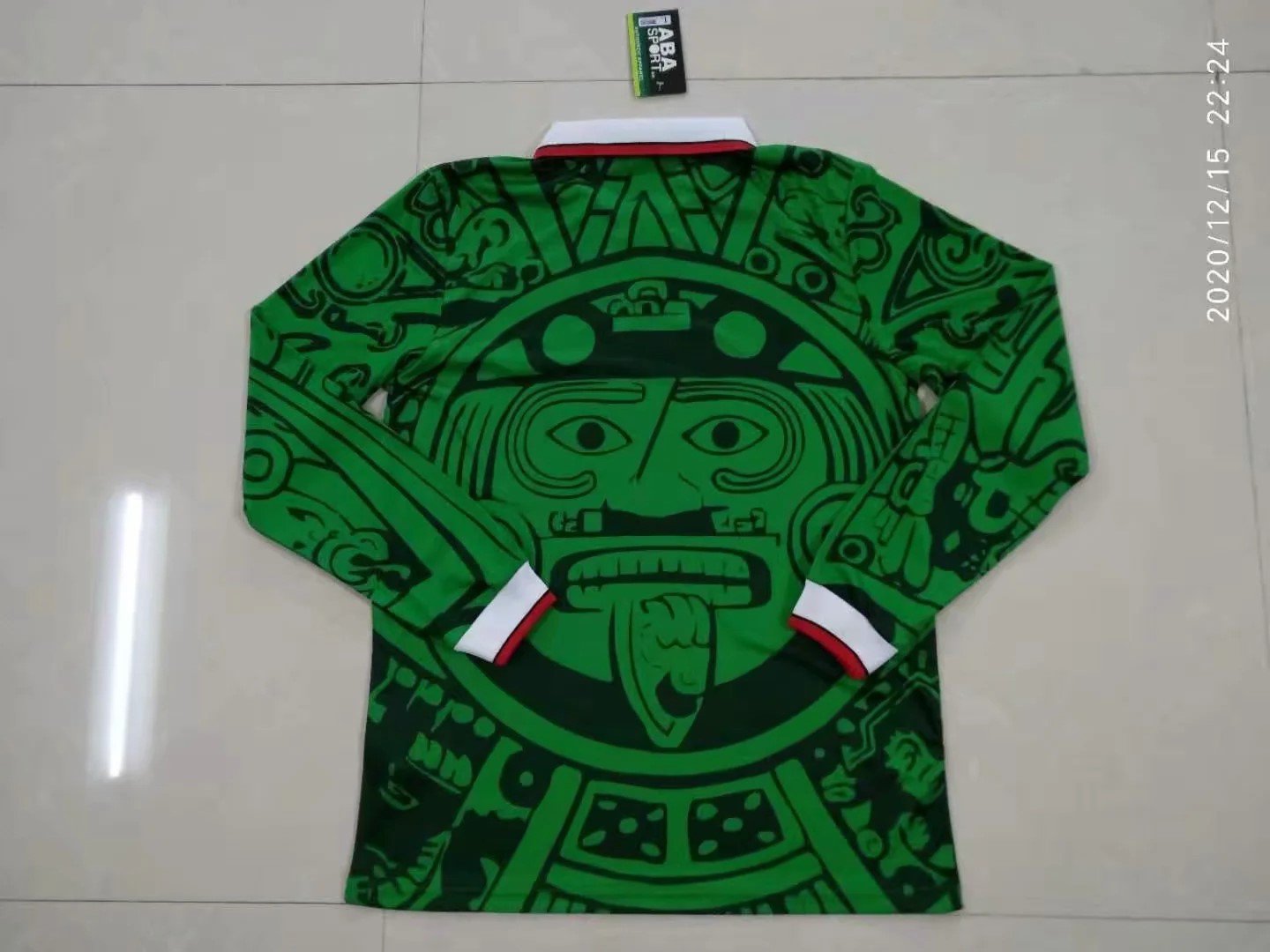 Retro 1998 Mexico home long sleeves soccer jersey